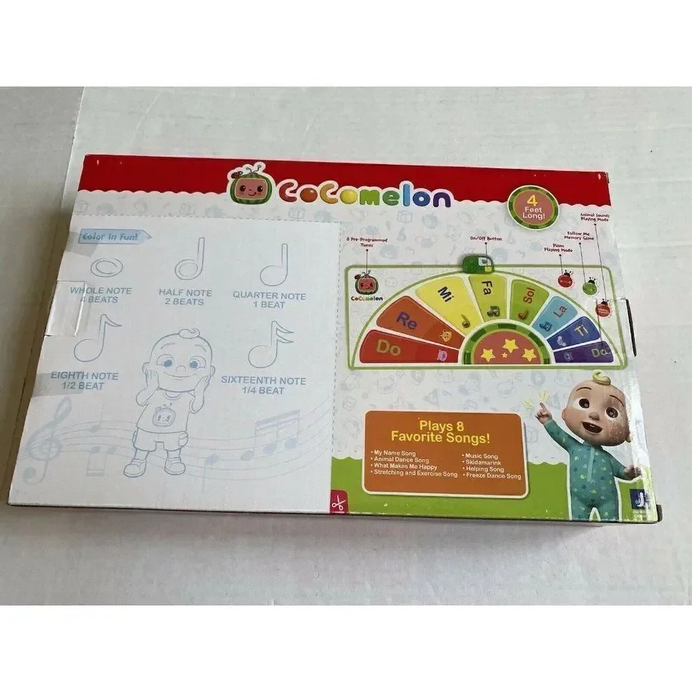 Cocomelon Musical Piano Mat 8 Songs 4 Feet Long‎ Follow Me Memory Game NEW